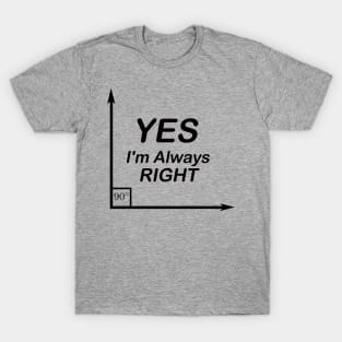 Yes I'm Always Right waleed T-Shirt